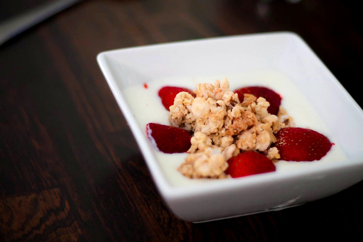 STEP 04 for Creamy Vanilla Almond High-Protein Overnight Oats: Stir in Creamy Natural Almond Butter