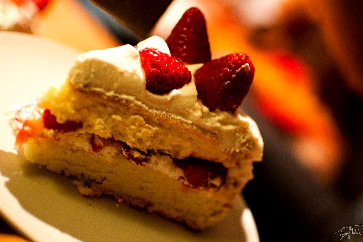 Featured image for Healthy Strawberry Vanilla Protein Cake with Greek Yogurt Frosting